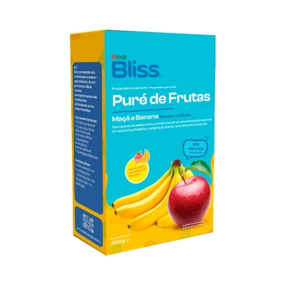 Purés de Fruta Maça e Banana Bliss