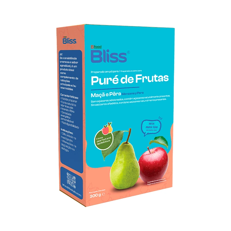 Purés de Fruta Maça e Pêra Bliss